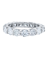 14K White Gold Diamond Round Cut Wedding Ring 4.38c